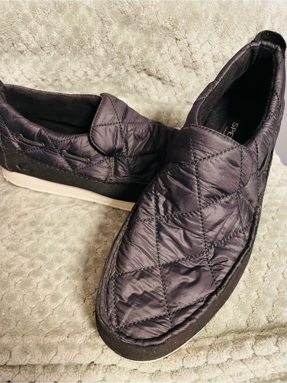 Sperry Men’s Quilted Slip-On Loafers - Black